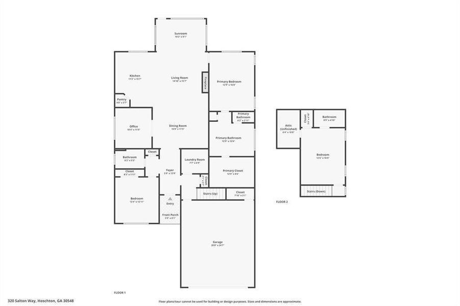2D floor plan layout of this home in , Hoschton, GA (Image 5).