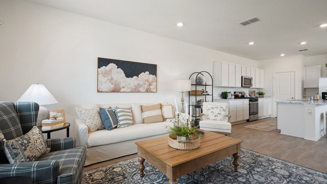 Representative furnished interior of a home built from the The Lyndon by D.R. Horton in Valverde, Bastrop (Image 16). Representative furnished interior of a home built from the The Lyndon by D.R. Horton in Valverde, Bastrop (Image 16).