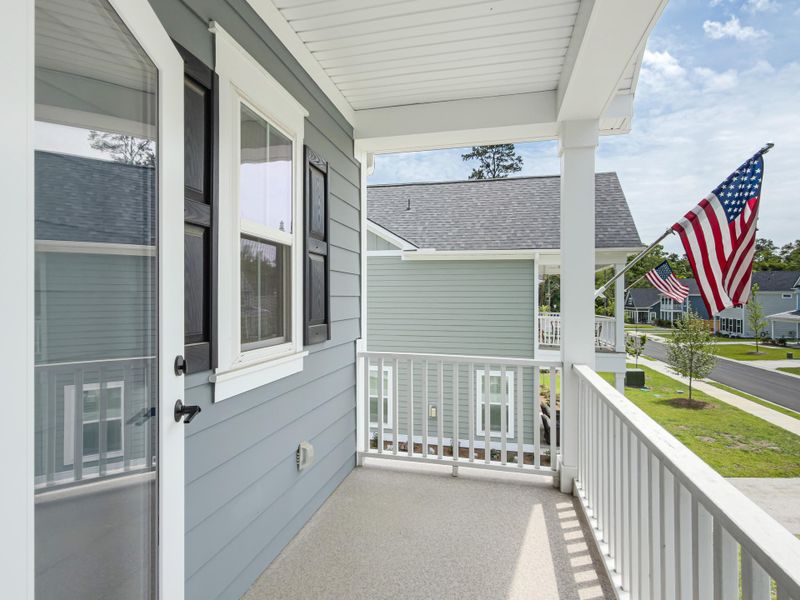 Exterior details and patio area of a home in Pineland Village, Summerville (Image 3).
