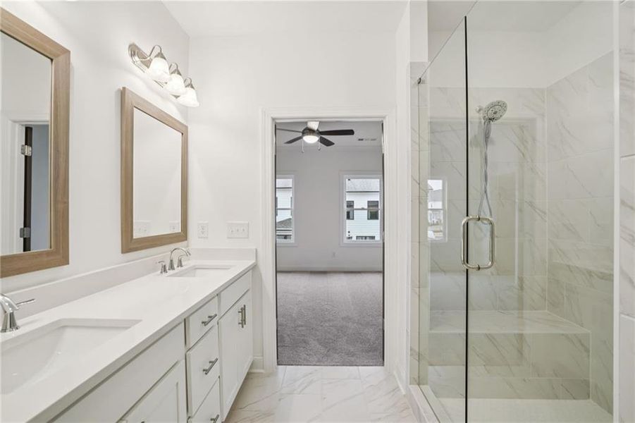 Furnished interior view inside a new home in Palisades Townhomes, Cumming (Image 11).