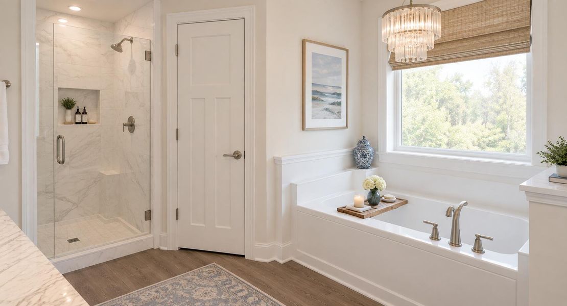 Furnished interior view inside a new home in , Edisto Island (Image 5).