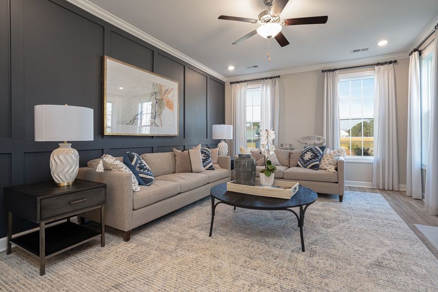 Representative furnished interior of a home built from the Palmer - Vanguard Collection by Mungo Homes in Georgias Landing, Raleigh (Image 32).