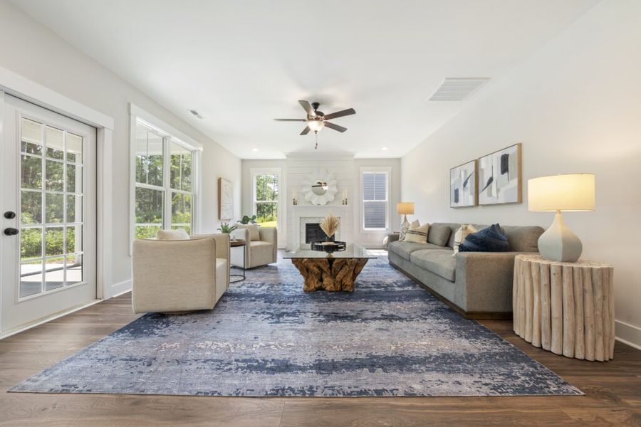 Furnished interior in a model home at Brierwood in Shallotte (Image 39).