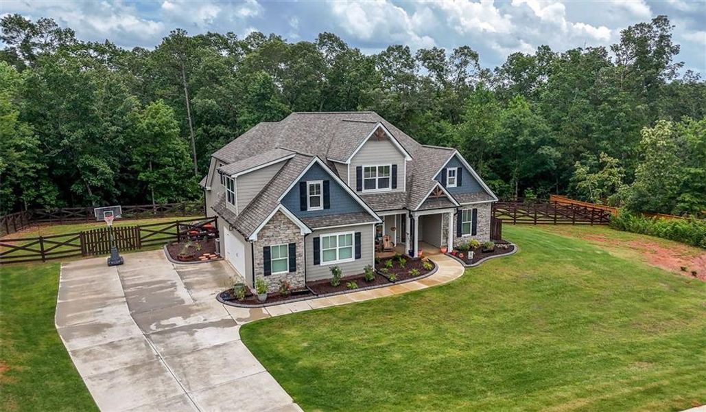 Front exterior of a new home in , Douglasville, GA, highlighting curb appeal (Image 24).