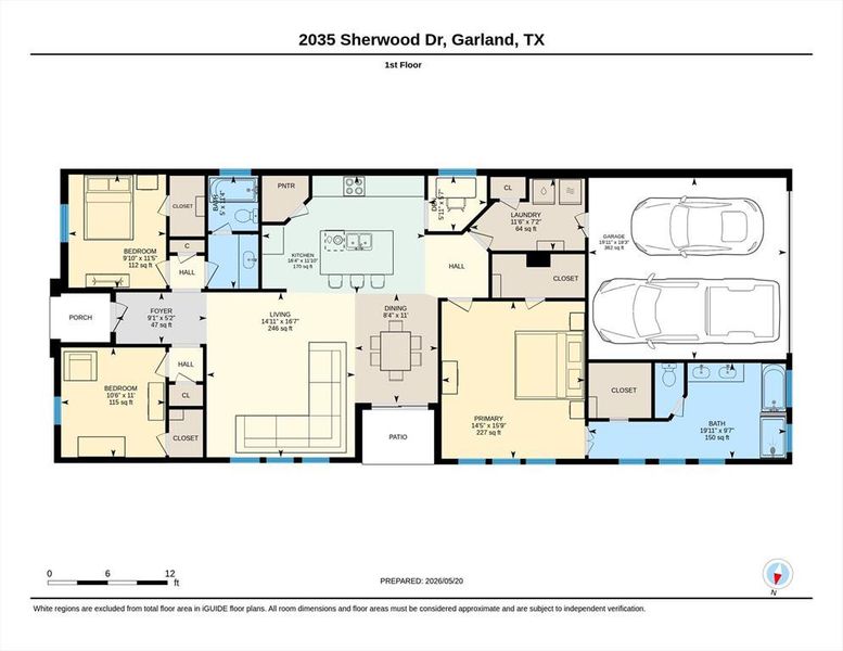 2D floor plan layout of this home in , Garland, TX (Image 5).