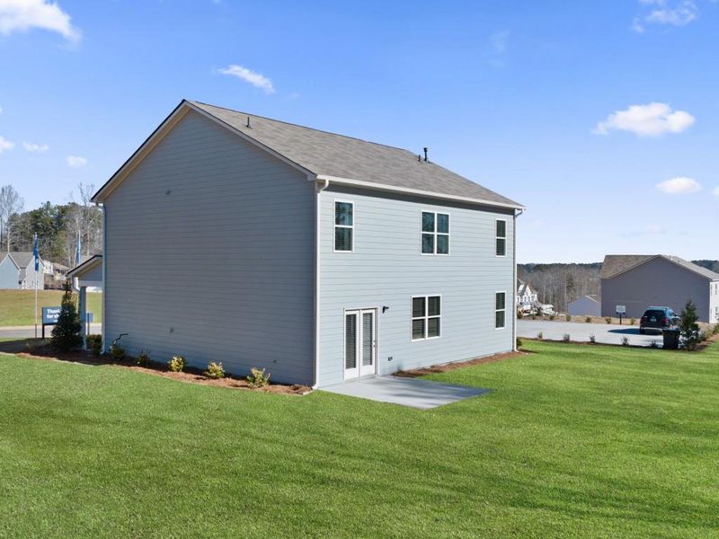 Front exterior of a new home in Thompson Ridge, Dallas, GA, highlighting curb appeal (Image 19).