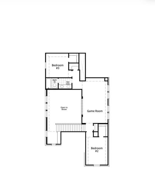 2D floor plan layout for the Warrenton by Highland Homes in Mantua Point, Van Alstyne, TX (Image 23).