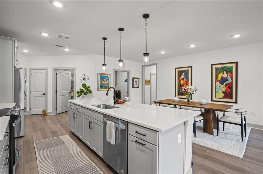 Furnished interior view inside a new home in Gatherings® at Herrington, Cumming (Image 11).
