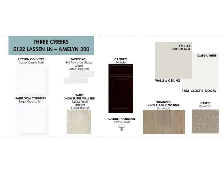 Sample of building materials used in homes in Three Creeks, Belton (Image 13). Sample of building materials used in homes in Three Creeks, Belton (Image 13).