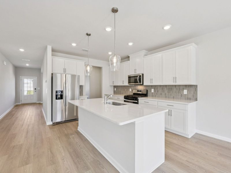 Furnished interior view inside a new home in Parkside at Grayson, Grayson (Image 6).
