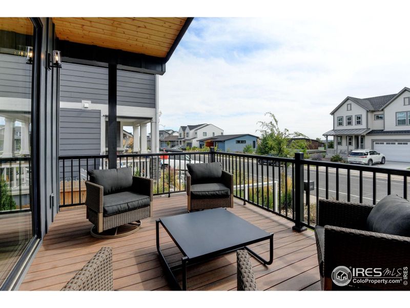 One of three outdoor decks!