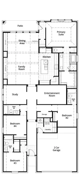 2D floor plan layout of this home in Wildridge, Oak Point, TX (Image 4). 2D floor plan layout of this home in Wildridge, Oak Point, TX (Image 4).