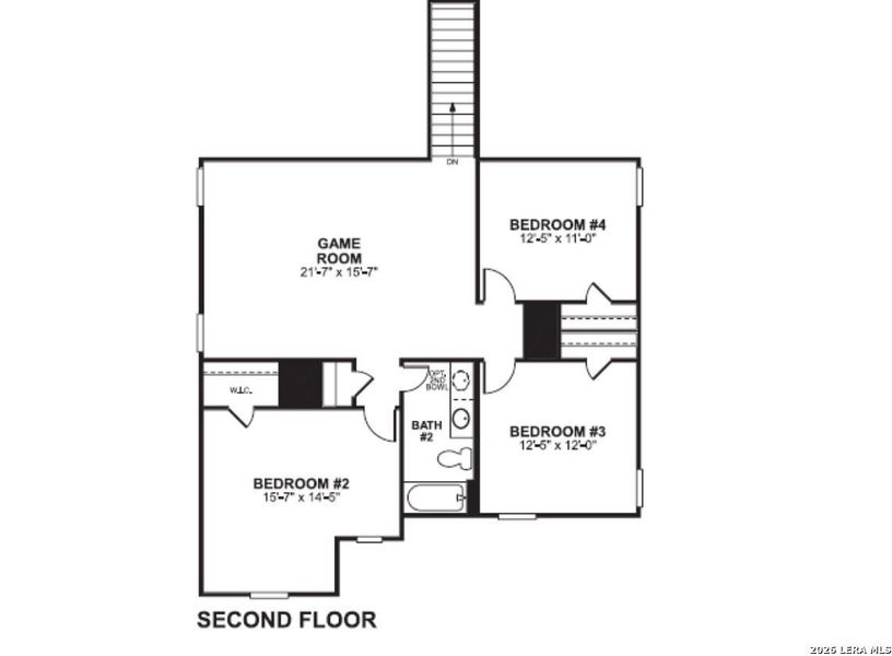 2D floor plan layout of this home in Greenspoint Heights, Seguin, TX (Image 4).