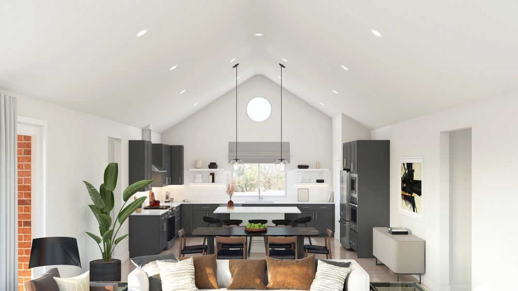 First floor living with vaulted ceilings First floor living with vaulted ceilings