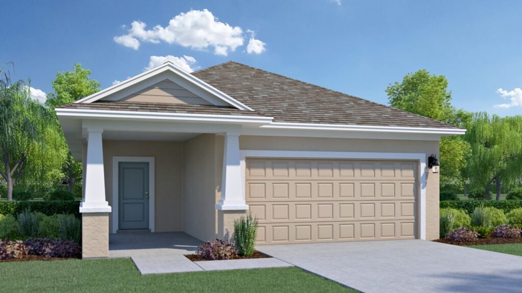 Representative exterior photo of a completed home built from the Marianna by Holiday Builders in Pineapple Grove, Port St. Lucie, FL (Image 3).