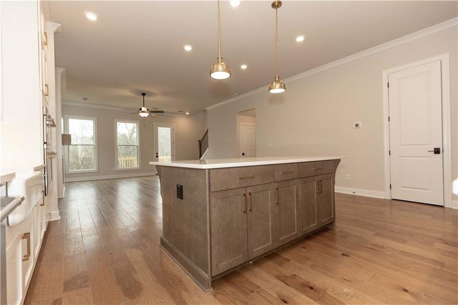 Furnished interior view inside a new home in Evanshire Single Family, Duluth (Image 17).