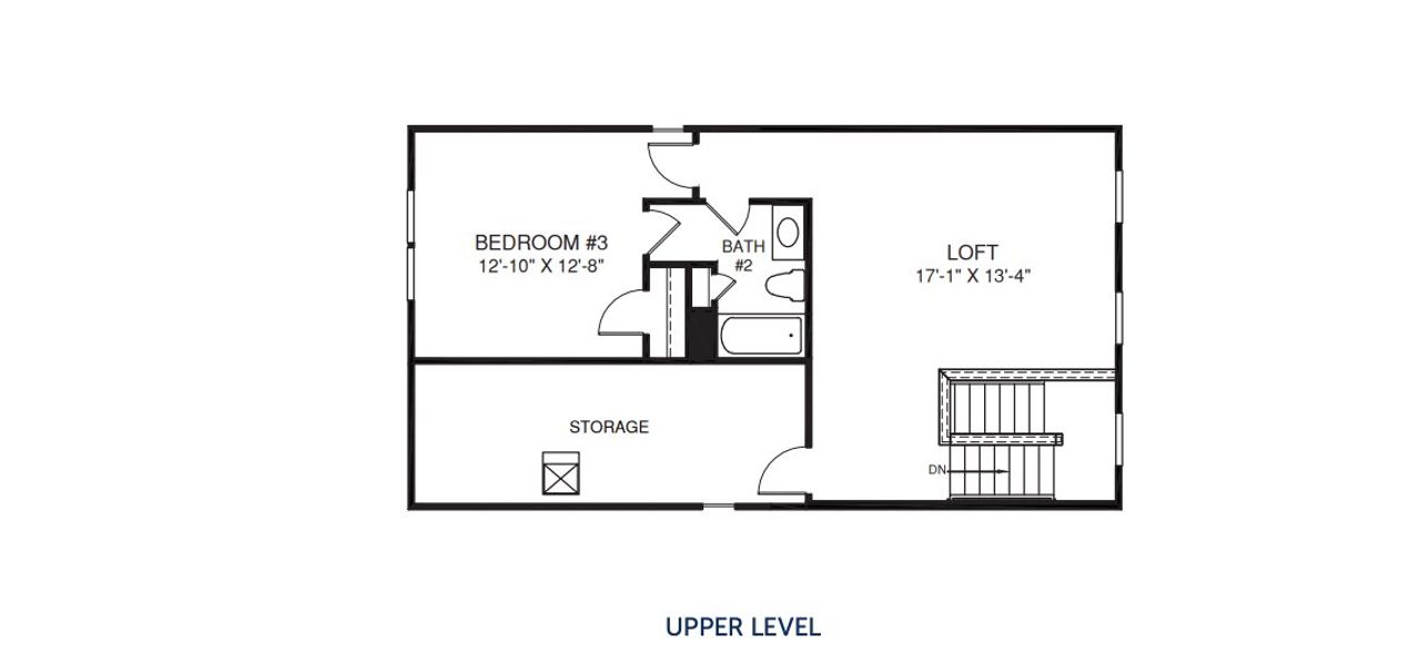 2D floor plan layout for the Palladio 2 Story by Ryan Homes in Emory Park Ranches, Five Forks, SC (Image 3).