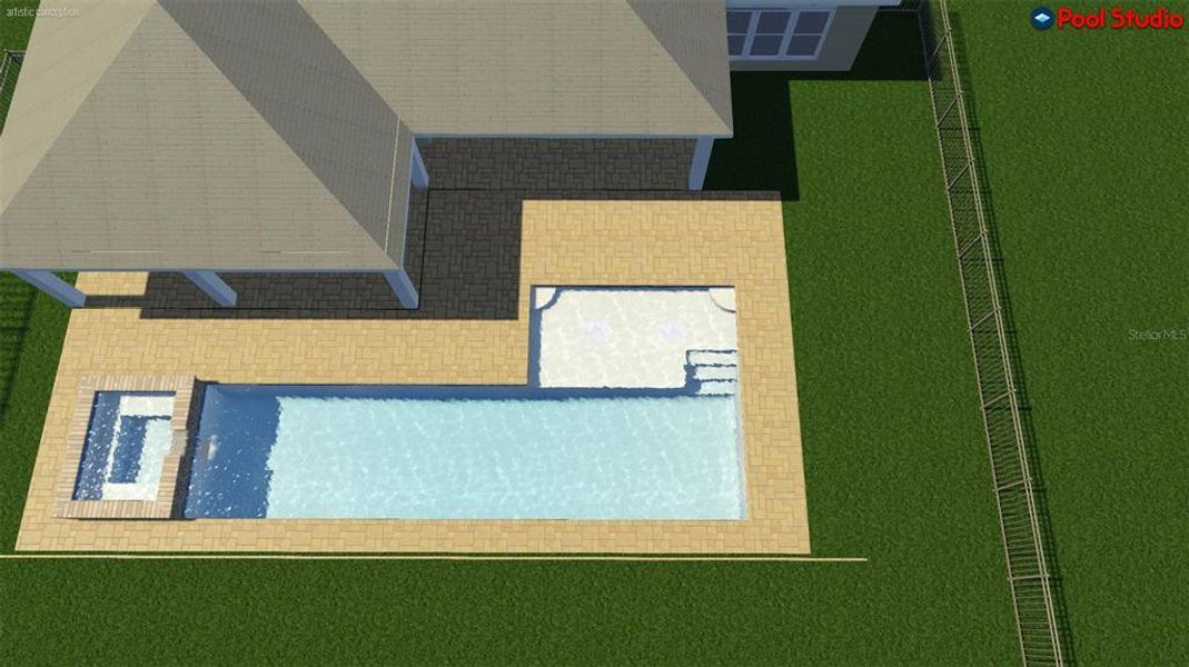 Exterior rendering of this home design in Laureate Village, Newberry, FL (Image 4). Exterior rendering of this home design in Laureate Village, Newberry, FL (Image 4).