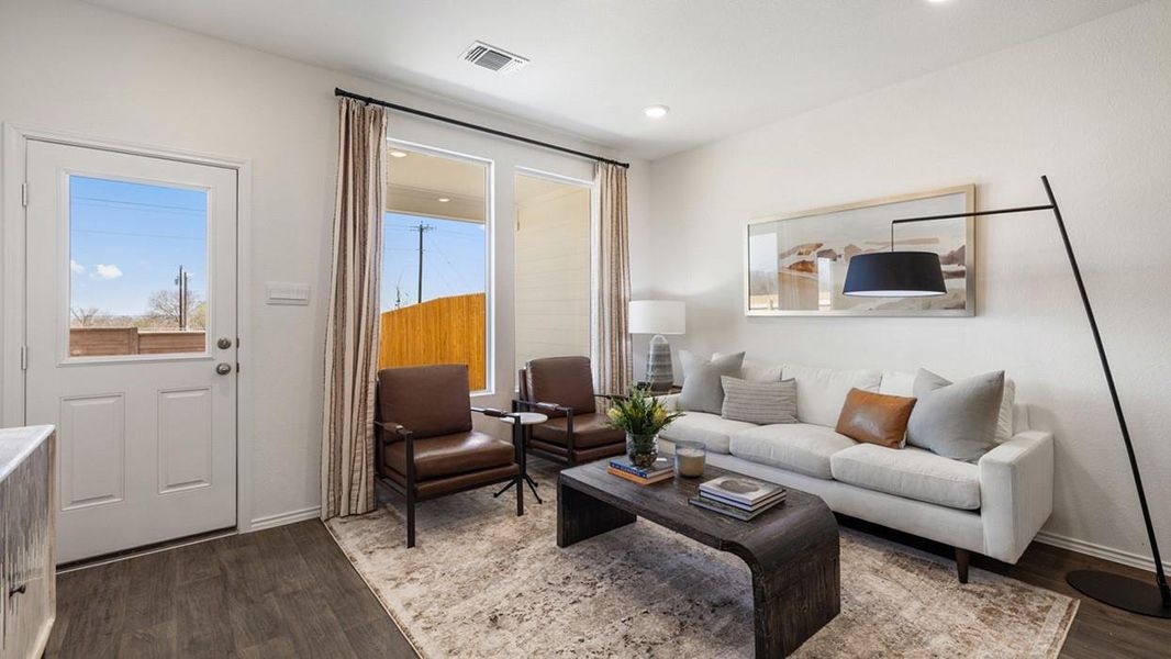 Furnished interior view inside a new home in Wayside, Uhland (Image 8). Furnished interior view inside a new home in Wayside, Uhland (Image 8).