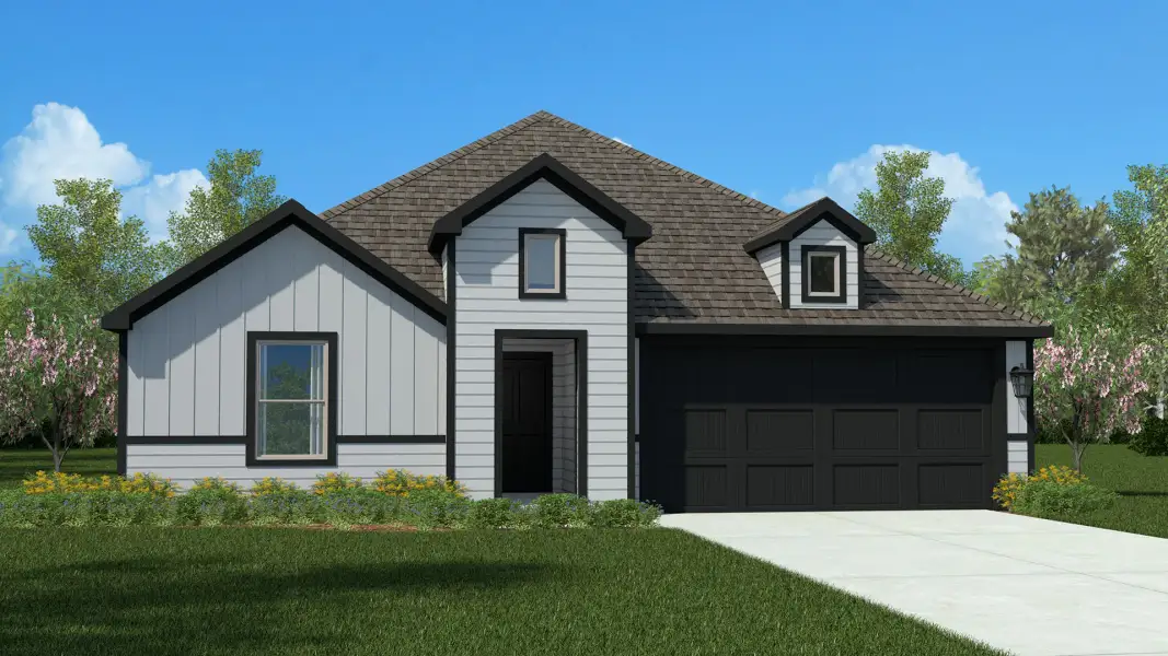 Representative exterior photo of a completed home built from the Justin by D.R. Horton in Hadley Farms, Godley, TX (Image 24).