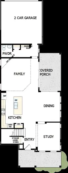 2D floor plan layout of this home in Goodland – Garden Series, Grand Prairie, TX (Image 4).