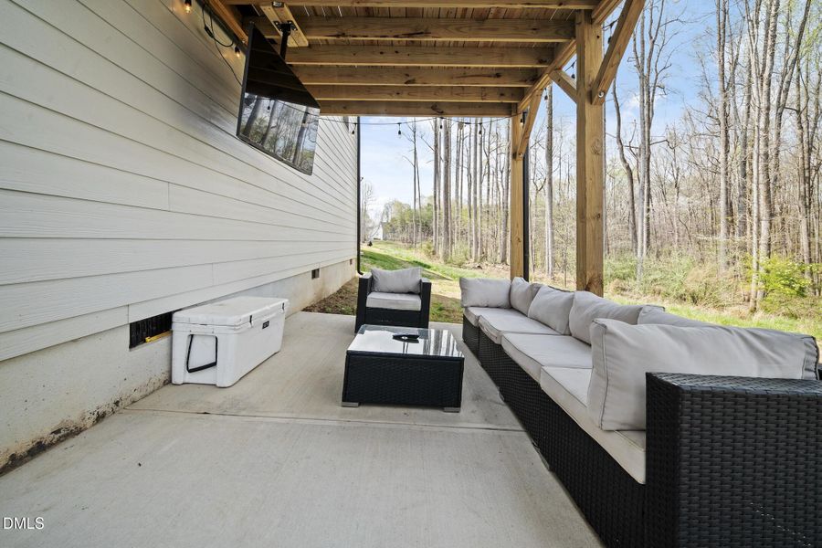 Patio with TV
