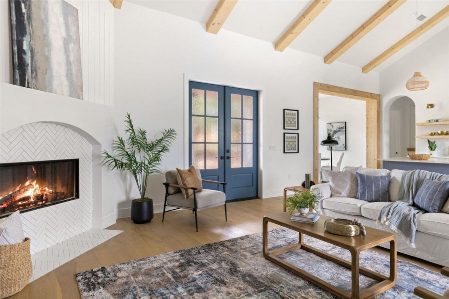 Furnished interior view inside a new home in , Wimberley (Image 12).