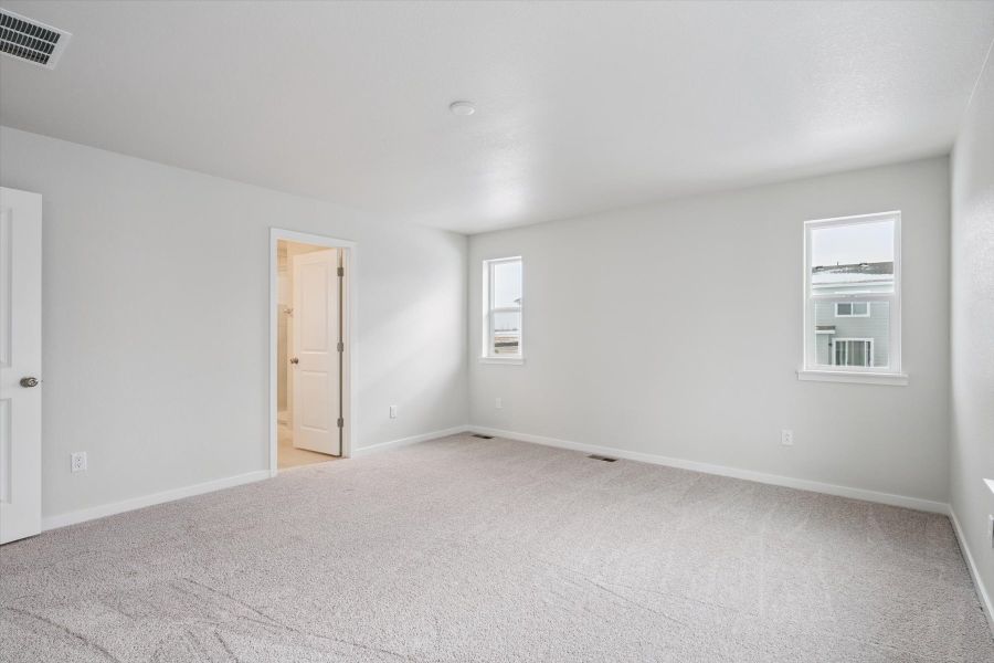 A room with white walls. A room with white walls.