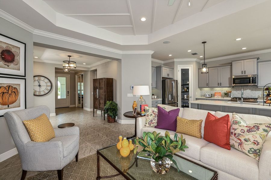 Representative furnished interior of a home built from the Starlight by Neal Communities in Verandah, Fort Myers (Image 5). Representative furnished interior of a home built from the Starlight by Neal Communities in Verandah, Fort Myers (Image 5).