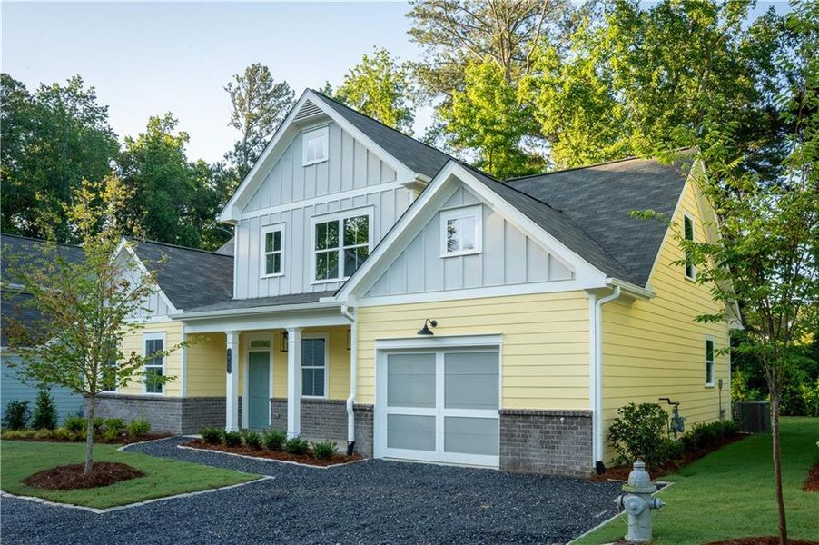 Front exterior of a new home in Parkside, Clarkston, GA, highlighting curb appeal (Image 2).