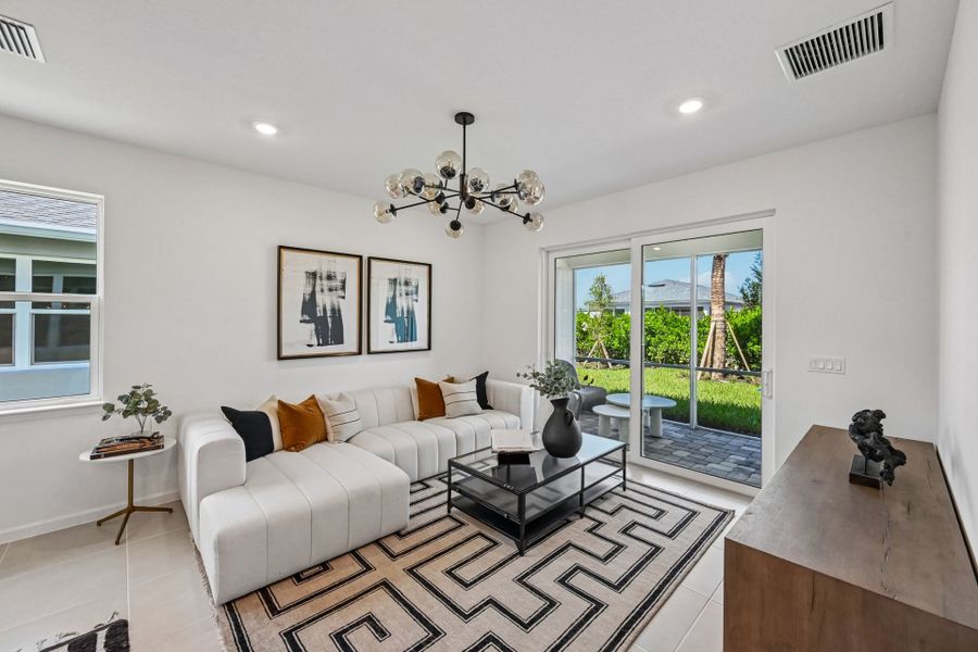 Furnished interior view inside a new home in Harbor Isle, Vero Beach (Image 6).