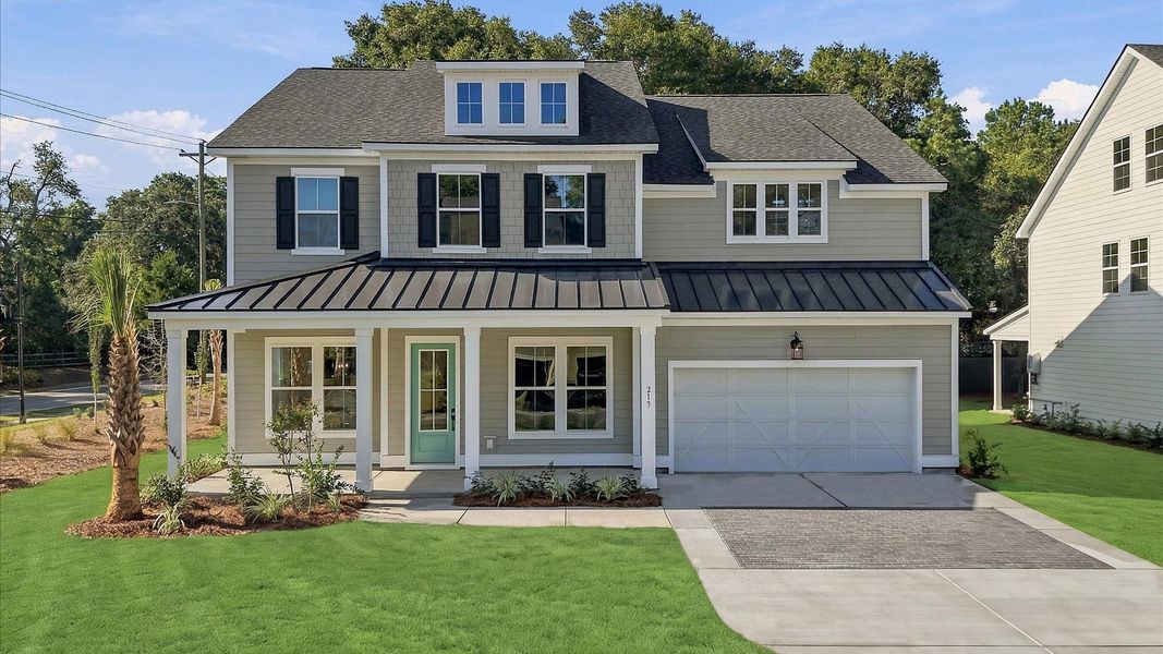 Representative exterior photo of a completed home built from the Stonehaven  II by DRB Homes in Oak Bend, Charleston, SC (Image 21).