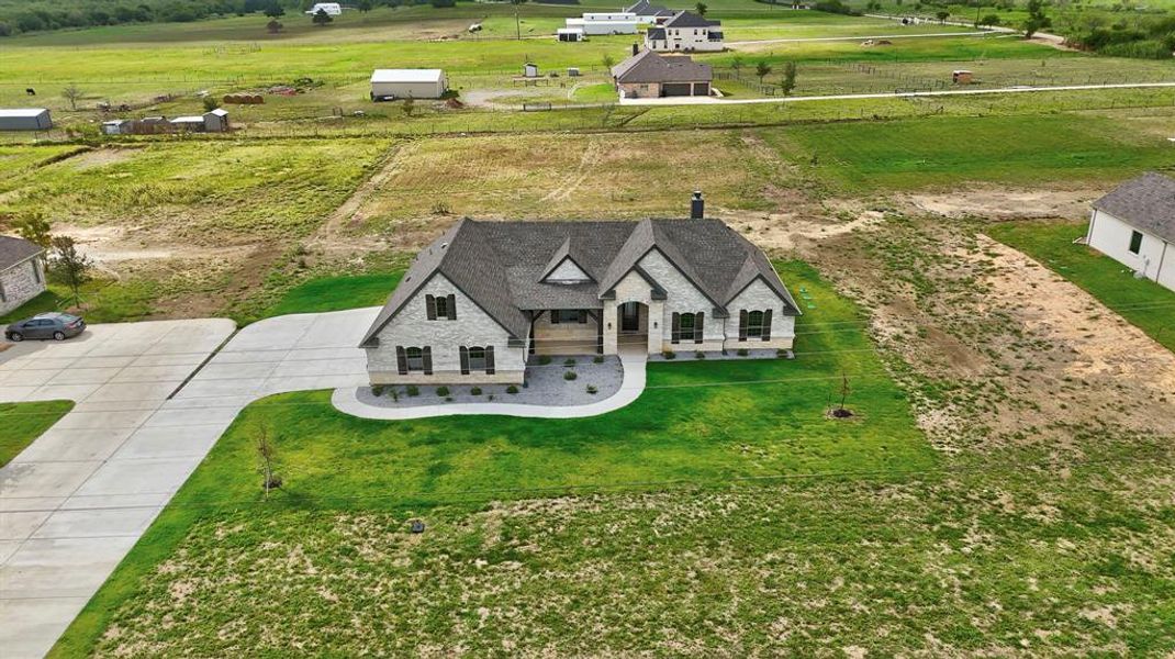 Bird's eye view with a rural view