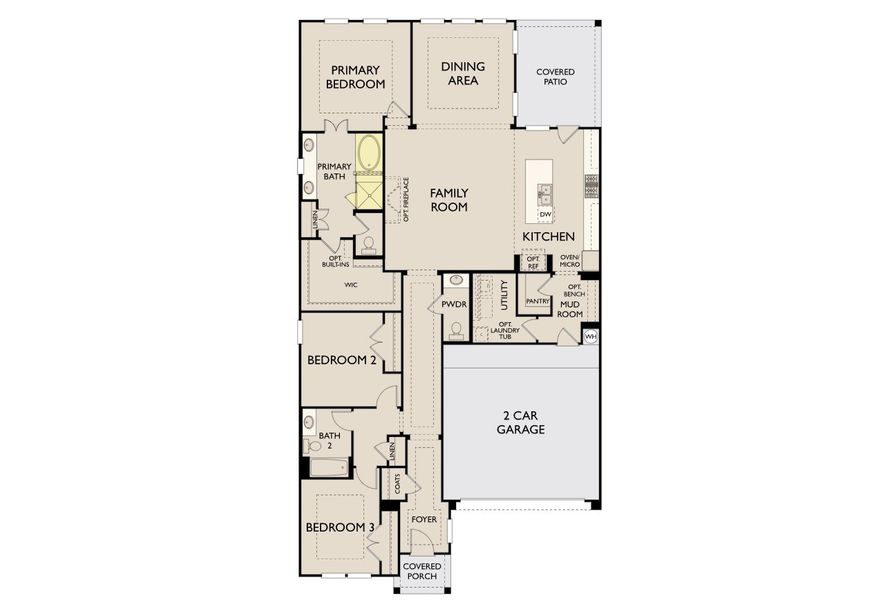 2D floor plan layout of this home in Inspiration, Lucas, TX (Image 5).