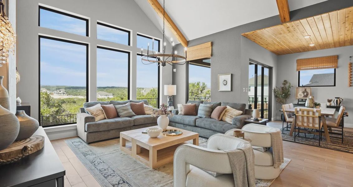 Representative furnished interior of a home built from the Maverick by Chesmar Homes in Sunfield, Buda (Image 7).