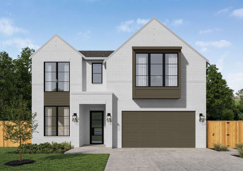 Front exterior of a new home in , Dallas, TX, highlighting curb appeal (Image 1).