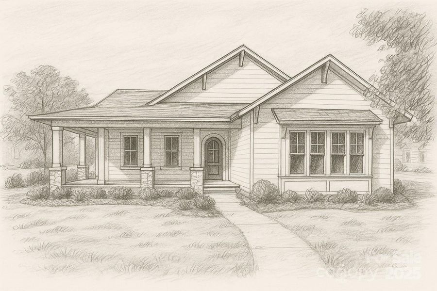 Exterior rendering of this home design in , Belmont, NC (Image 1).