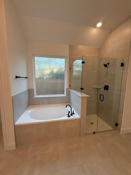 Garden Tub & Walk-in Shower in Primary Bath
