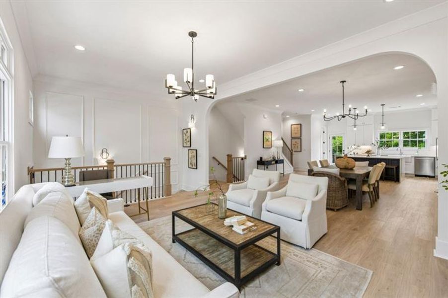 Furnished interior view inside a new home in Skyview On Broad, Sugar Hill (Image 10).
