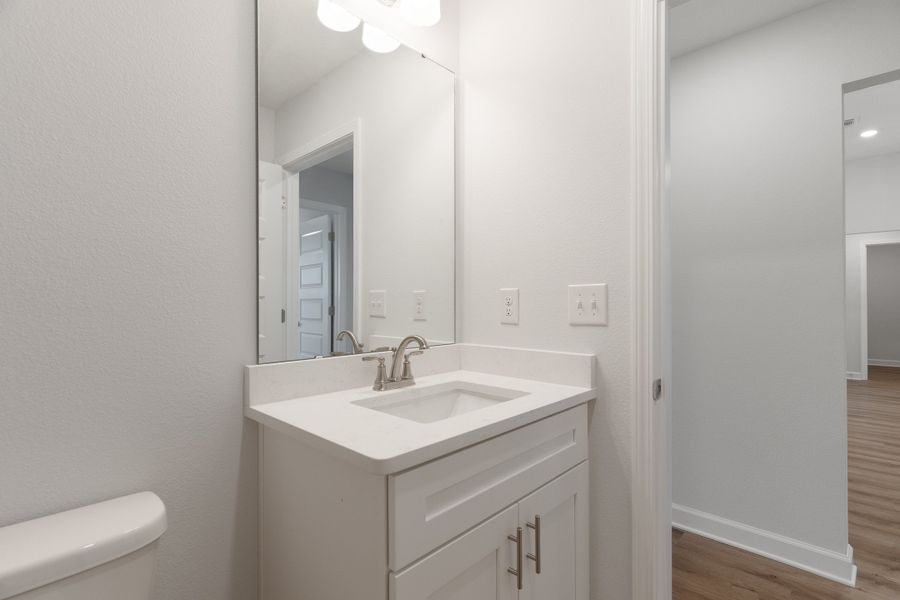 Furnished interior view inside a new home in Southern Charm, Crestview (Image 12). Furnished interior view inside a new home in Southern Charm, Crestview (Image 12).