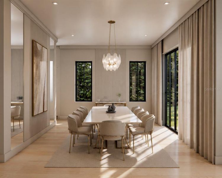 Furnished interior view inside a new home in , Orlando (Image 12).