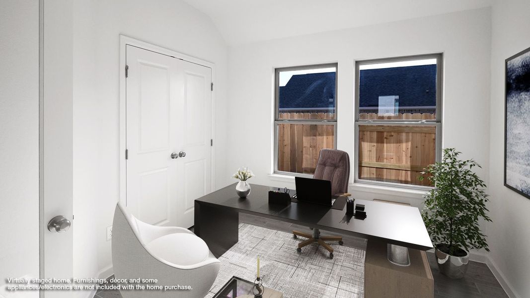 Furnished interior view inside a new home in Crosswinds 40', Kyle (Image 9).