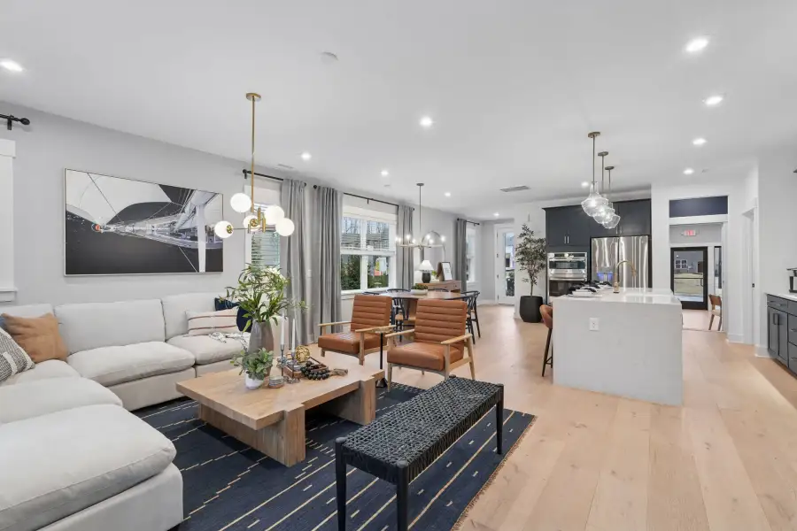 Furnished interior view inside a new home in The Townes at Willow Park, Cary (Image 7).