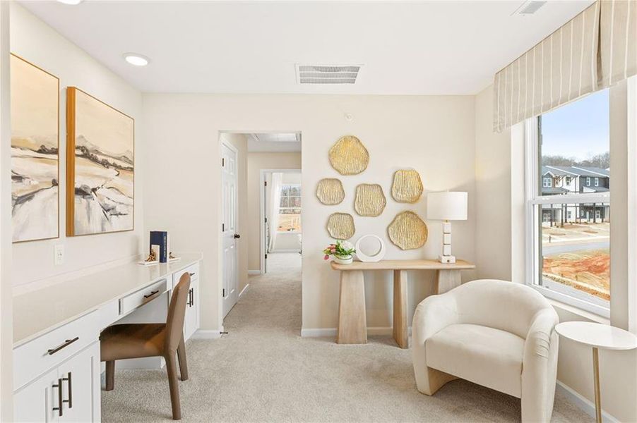 Furnished interior view inside a new home in Hemingway, Cumming (Image 9). Furnished interior view inside a new home in Hemingway, Cumming (Image 9).