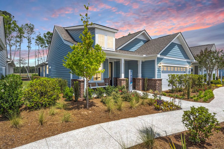 Front exterior of a new home in Sun City Hilton Head, Bluffton, SC, highlighting curb appeal (Image 26).