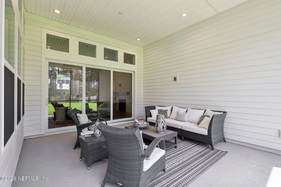 Exterior details and patio area of a home in SilverLeaf, St. Augustine (Image 38).