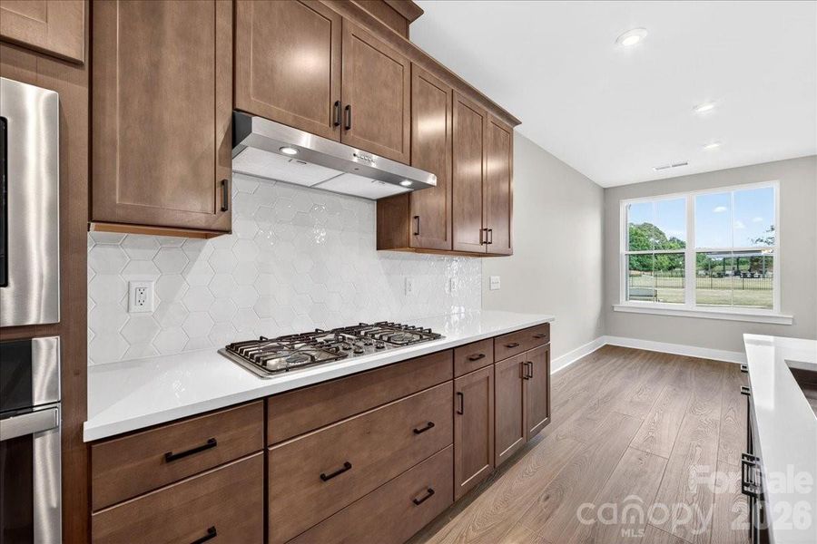 Gourmet kitchen with a gas cooktop