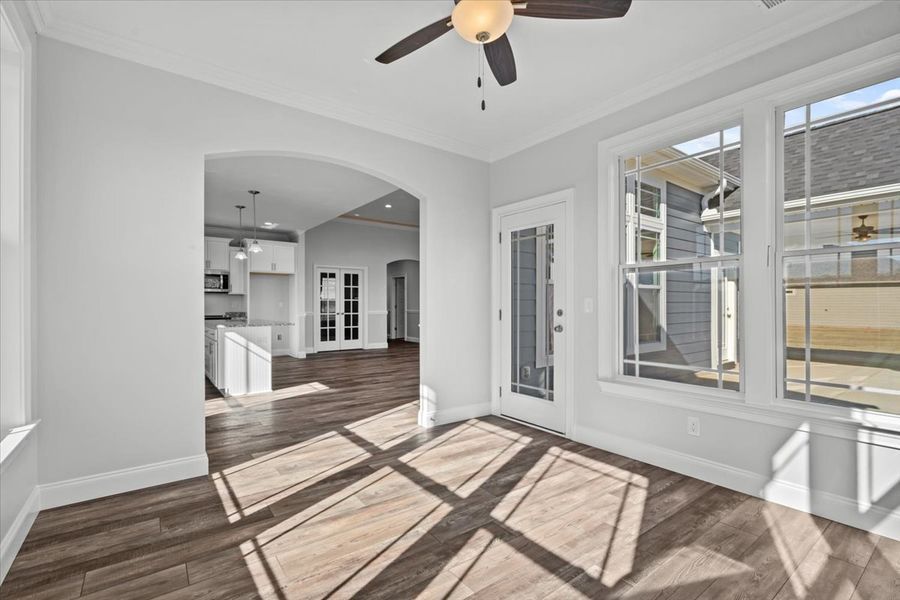 Representative unfurnished interior of a home built from the Roosevelt by Enchanted Homes in Guadalupe Heights, Seguin (Image 28).