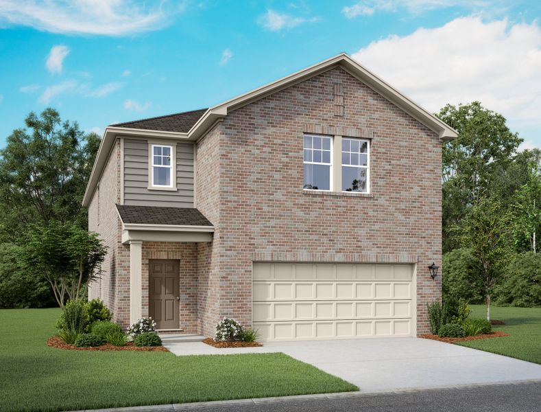 Representative exterior photo of a completed home built from the Pioneer by Starlight Homes in Monticello Park, Princeton, TX (Image 2). Representative exterior photo of a completed home built from the Pioneer by Starlight Homes in Monticello Park, Princeton, TX (Image 2).