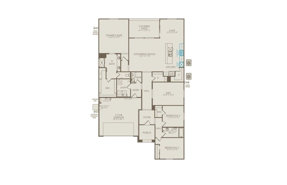 2D floor plan layout of this home in El Rancho Santa Rosa, Maricopa, AZ (Image 4).